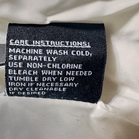 JONES NEW‎ YORK WOMENS QUILTED JACKET LIGHTWEIGHT White Cream sz Large Turn Lock - Picture 5 of 7